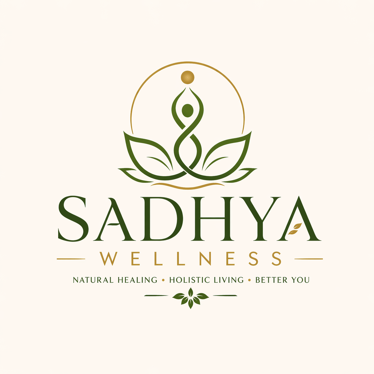Sadhya Wellness Logo - Natural Healing, Holistic Living, Better You